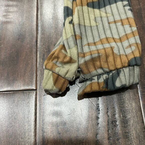 Hot Kiss Elastic Waist Drawstring Casual Camo Ribbed Jogger Pants Sz Large Comfy - Picture 8 of 11